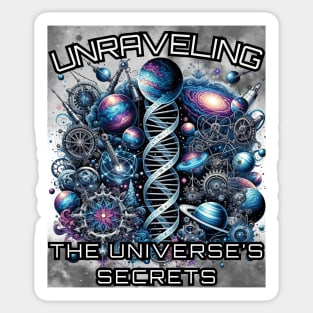 Cool Science Art Unraveling The Universe's Secrets Sticker